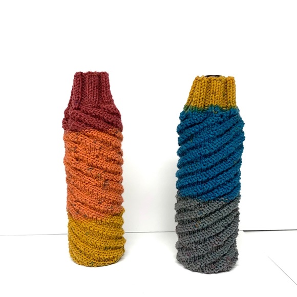 Handknit bottle cozies.  B2 - Picture 2 of 5